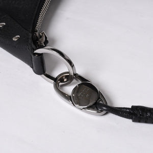 GUUCI One Shoulder Bag GG Canvas Leather Black Shoulder Bag 115003 Good Condition Used 4a000407
