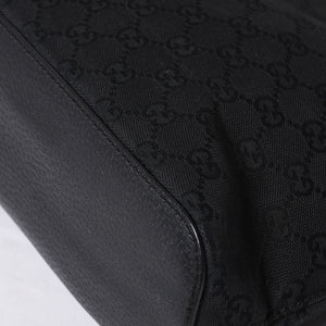 GUUCI One Shoulder Bag GG Canvas Leather Black Shoulder Bag 115003 Good Condition Used 4a000407