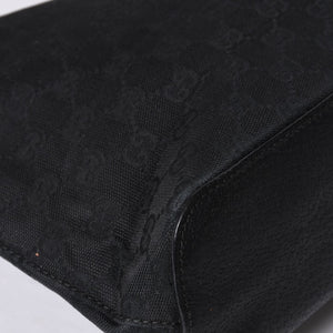 GUUCI One Shoulder Bag GG Canvas Leather Black Shoulder Bag 115003 Good Condition Used 4a000407
