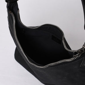 GUUCI One Shoulder Bag GG Canvas Leather Black Shoulder Bag 115003 Good Condition Used 4a000407