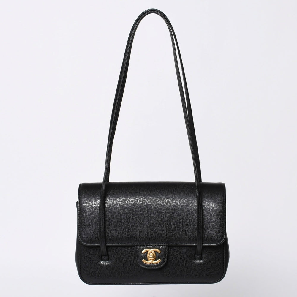 新品未使用 CHANEL シャネル 26SS Small Flap Bag Black スモール フラップバッグ ブラック ゴールド金具 中古 4a001122