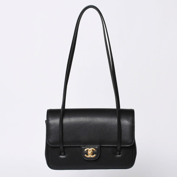 New and unused CHANEL 26SS Small Flap Bag Black Small flap bag Black Gold hardware Used 4a001122