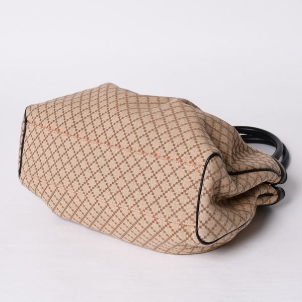 GUCCI Gucci Diamante Tote Bag Canvas Beige Black 211944 Good Condition Used 4a000184