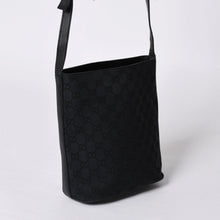 画像をギャラリービューアに読み込む, GUCCI グッチ GGキャンバス Shoulder Bag ワンショルダーバッグ 001・4286 ブラックレザー 美品 中古 4a000271