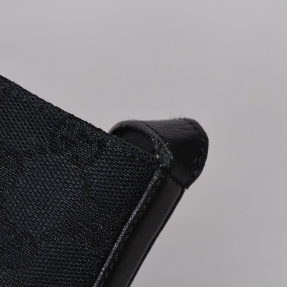 GUCCI グッチ GGキャンバス Shoulder Bag ワンショルダーバッグ 001・4286 ブラックレザー 美品 中古 4a000271