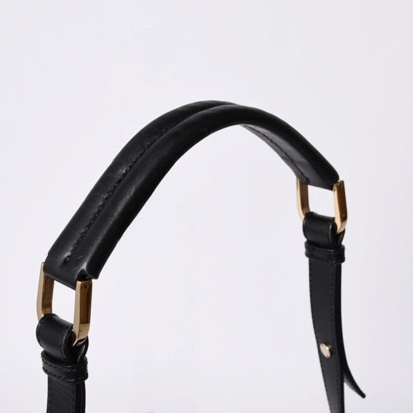 GUCCI グッチ GGキャンバス Shoulder Bag ワンショルダーバッグ 001・4286 ブラックレザー 美品 中古 4a000271