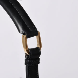 GUCCI グッチ GGキャンバス Shoulder Bag ワンショルダーバッグ 001・4286 ブラックレザー 美品 中古 4a000271