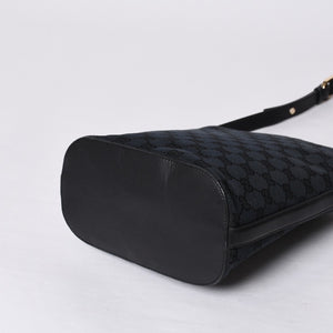 GUCCI グッチ GGキャンバス Shoulder Bag ワンショルダーバッグ 001・4286 ブラックレザー 美品 中古 4a000271