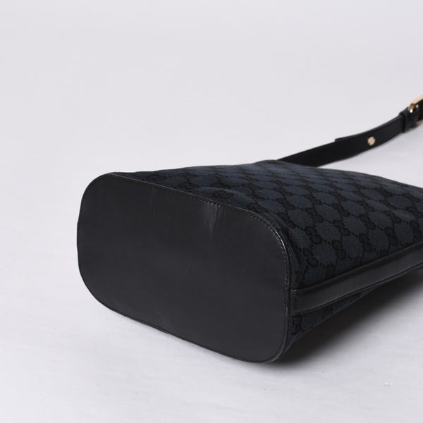 GUCCI グッチ GGキャンバス Shoulder Bag ワンショルダーバッグ 001・4286 ブラックレザー 美品 中古 4a000271