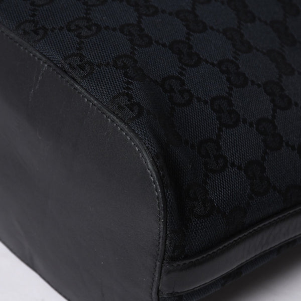 GUCCI グッチ GGキャンバス Shoulder Bag ワンショルダーバッグ 001・4286 ブラックレザー 美品 中古 4a000271