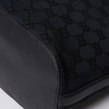 画像をギャラリービューアに読み込む, GUCCI グッチ GGキャンバス Shoulder Bag ワンショルダーバッグ 001・4286 ブラックレザー 美品 中古 4a000271