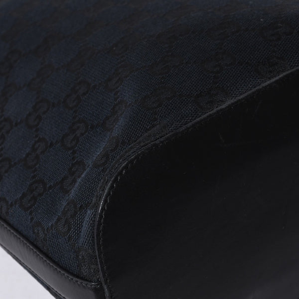 GUCCI グッチ GGキャンバス Shoulder Bag ワンショルダーバッグ 001・4286 ブラックレザー 美品 中古 4a000271