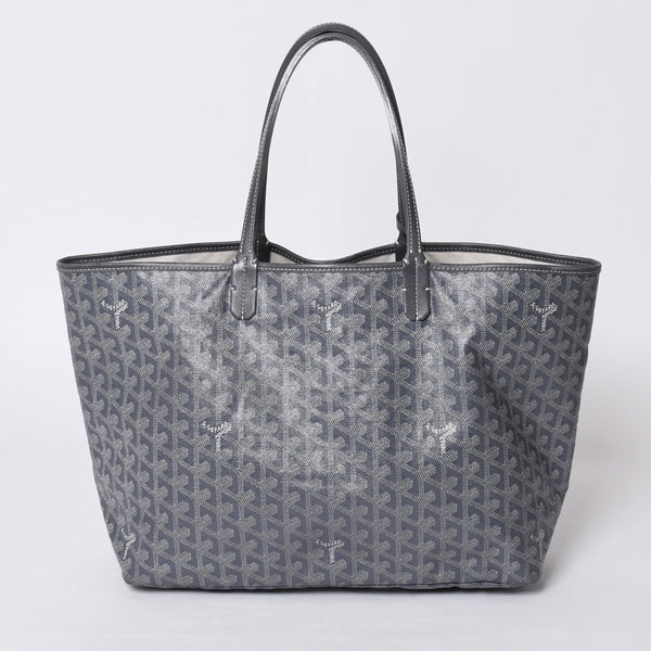 GOYARD Saint-Louis PM Goyardin Canvas Calf Gray Silver Hardware Made in France Good Condition Used 4a000981