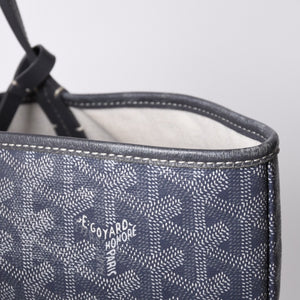 GOYARD Saint-Louis PM Goyardin Canvas Calf Gray Silver Hardware Made in France Good Condition Used 4a000981