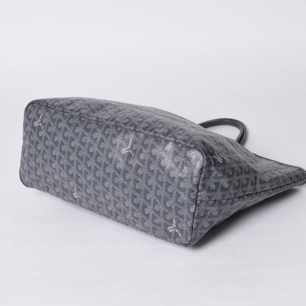 GOYARD Saint-Louis PM Goyardin Canvas Calf Gray Silver Hardware Made in France Good Condition Used 4a000981