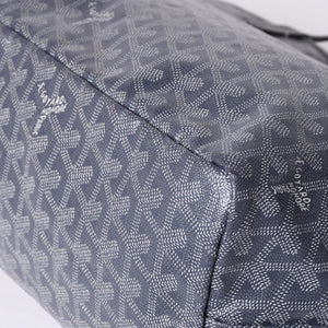 GOYARD Saint-Louis PM Goyardin Canvas Calf Gray Silver Hardware Made in France Good Condition Used 4a000981