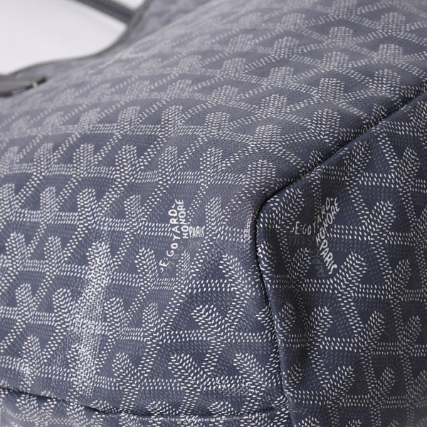 GOYARD Saint-Louis PM Goyardin Canvas Calf Gray Silver Hardware Made in France Good Condition Used 4a000981