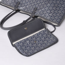 画像をギャラリービューアに読み込む, GOYARD ゴヤール サンルイPM ゴヤールディンキャンバス カーフ グレー シルバー金具 フランス製 美品 中古 4a000981