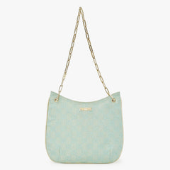 Very Good Condition GUCCI Gucci Hobo One Shoulder Mini Handbag 00141700 203369 GG Canvas Leather Green Used 4a000186