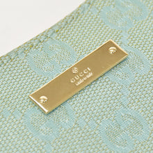 画像をギャラリービューアに読み込む, 極美品 GUCCI グッチ ホーボー ワンショルダー ミニハンドバッグ 00141700 203369 GGキャンバス レザー グリーン 中古 4a000186