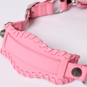 極美品 BALENCIAGA バレンシアガ ルカゴールS ワンショルダーバッグ 671307 ピンク シルバー金具 中古 4a000136