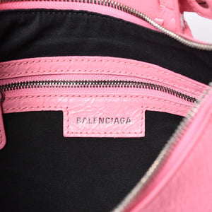 極美品 BALENCIAGA バレンシアガ ルカゴールS ワンショルダーバッグ 671307 ピンク シルバー金具 中古 4a000136
