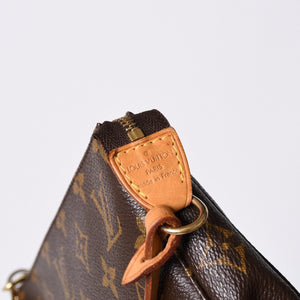 Very Good Condition LOUIS VUITTON Pochette Accessory Pouch M51980 Monogram Brown Leather PVC Used 4a000592