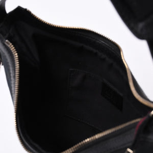 Very good condition GUCCI Gucci one shoulder handbag 162895 002403 GG canvas leather black gold hardware used 4a000192