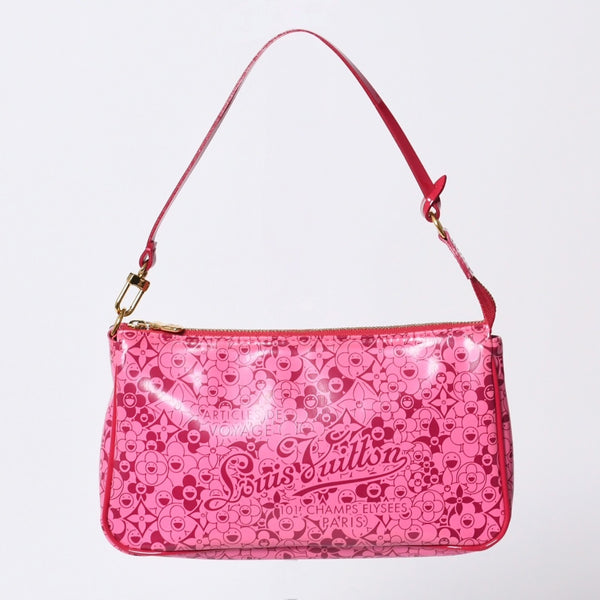 Very good condition LOUIS VUITTON Cosmic Blossom Pochette Cosmic Handbag M93166 CA0180 Rose Used 4a000796