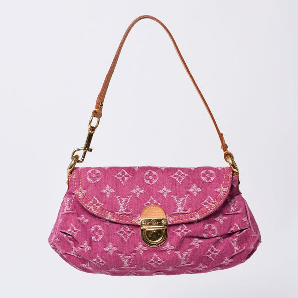Very good condition LOUIS VUITTON Mini Pretty One Shoulder Bag M95216 Monogram Denim Pink Used 4a000717