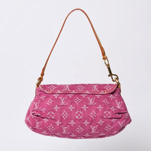 Very good condition LOUIS VUITTON Mini Pretty One Shoulder Bag M95216 Monogram Denim Pink Used 4a000717