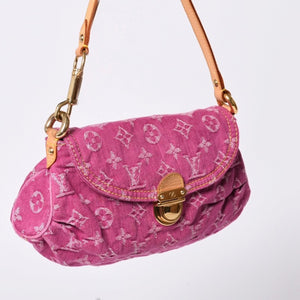 Very good condition LOUIS VUITTON Mini Pretty One Shoulder Bag M95216 Monogram Denim Pink Used 4a000717