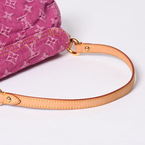 Very good condition LOUIS VUITTON Mini Pretty One Shoulder Bag M95216 Monogram Denim Pink Used 4a000717