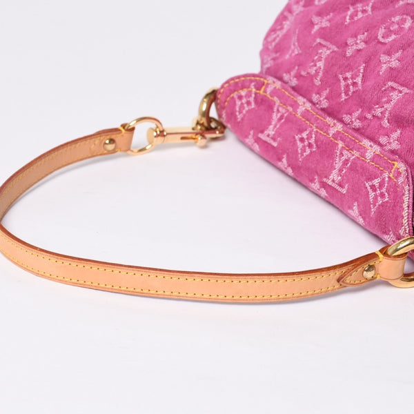 Very good condition LOUIS VUITTON Mini Pretty One Shoulder Bag M95216 Monogram Denim Pink Used 4a000717