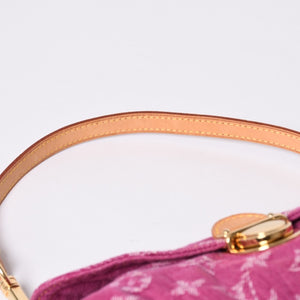 Very good condition LOUIS VUITTON Mini Pretty One Shoulder Bag M95216 Monogram Denim Pink Used 4a000717