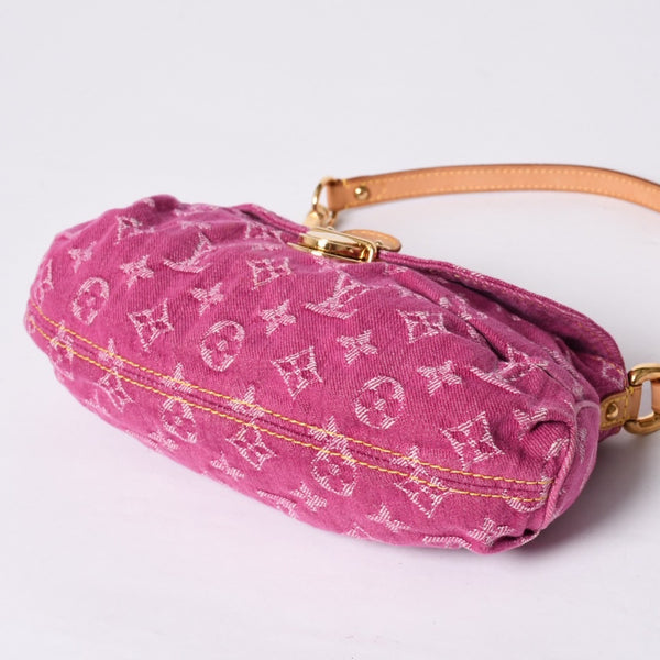 Very good condition LOUIS VUITTON Mini Pretty One Shoulder Bag M95216 Monogram Denim Pink Used 4a000717
