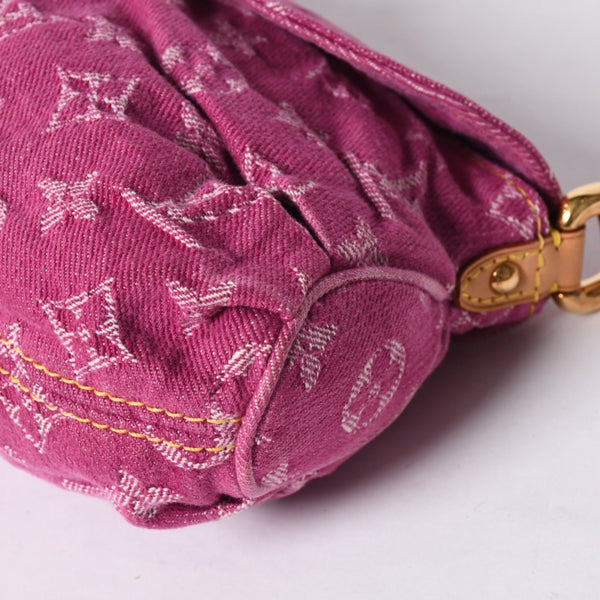 Very good condition LOUIS VUITTON Mini Pretty One Shoulder Bag M95216 Monogram Denim Pink Used 4a000717