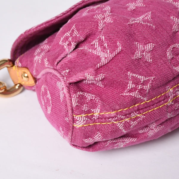 Very good condition LOUIS VUITTON Mini Pretty One Shoulder Bag M95216 Monogram Denim Pink Used 4a000717