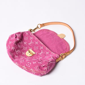 Very good condition LOUIS VUITTON Mini Pretty One Shoulder Bag M95216 Monogram Denim Pink Used 4a000717
