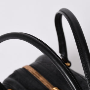 極美品 GUCCI ホースビット ワンショルダーバッグ 159899 ブラックレザー グッチシマ バンブー ゴールド金具 中古 4a000216