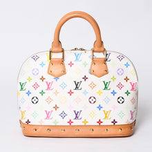 Load image into Gallery viewer, 極美品 LOUIS VUITTON ルイヴィトン アルマ ハンドバッグ M92647 モノグラム マルチカラー ホワイト 村上隆 中古 4a000750