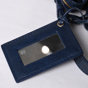 極美品 BALENCIAGA バレンシアガ LE CITY MINI ミニ シティ 2WAYバッグ 309544 ネイビー ゴールド金具 美品 中古 4a000367