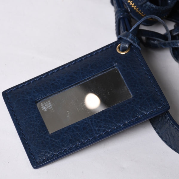 極美品 BALENCIAGA バレンシアガ LE CITY MINI ミニ シティ 2WAYバッグ 309544 ネイビー ゴールド金具 美品 中古 4a000367