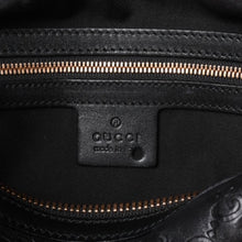 画像をギャラリービューアに読み込む, 極美品 GUCCI ホースビット ワンショルダーバッグ 159899 ブラックレザー グッチシマ バンブー ゴールド金具 中古 4a000216
