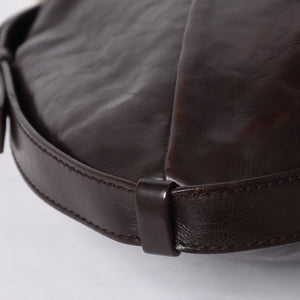 YVES SAINT LAURENT MOMBASA Handbag 107232 Metal Handle Leather GP Gold Brown Good Condition Used 4a000420