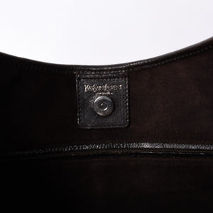 YVES SAINT LAURENT MOMBASA Handbag 107232 Metal Handle Leather GP Gold Brown Good Condition Used 4a000420