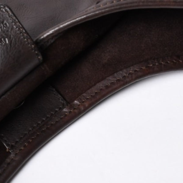 YVES SAINT LAURENT MOMBASA Handbag 107232 Metal Handle Leather GP Gold Brown Good Condition Used 4a000420