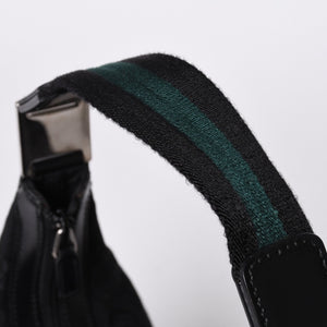 GUCCI Gucci One Shoulder Hobo Handbag 211524 491404 Canvas Sherry Line Black Good Condition Used 4a000134
