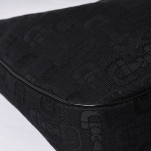 GUCCI Gucci One Shoulder Hobo Handbag 211524 491404 Canvas Sherry Line Black Good Condition Used 4a000134