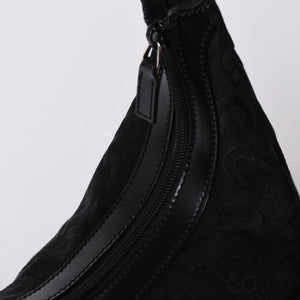 GUCCI Gucci One Shoulder Hobo Handbag 211524 491404 Canvas Sherry Line Black Good Condition Used 4a000134